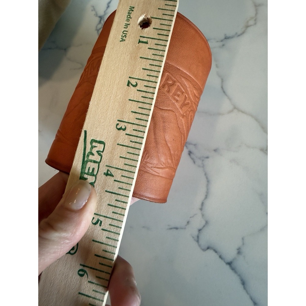 VTG Monterrey Embossed Leather Koozie Brown Snap Wrap Beer Bottle Holder Sleeve - Picture 7 of 8